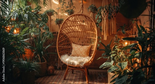 Cozy boho style living room...