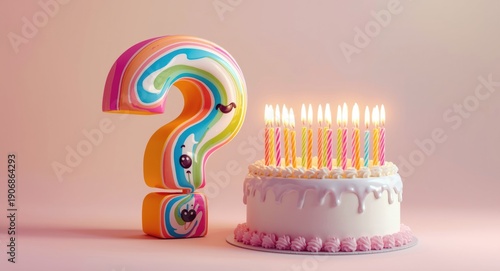 Colorful question mark char...