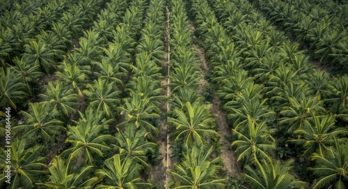 High viewpoint of a coconut...
