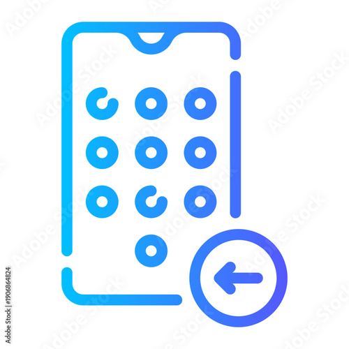 left arrow gradient icon