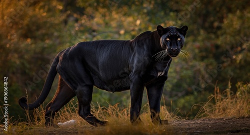 Black panther captured in f...