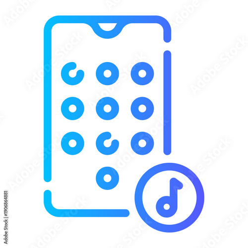 music gradient icon