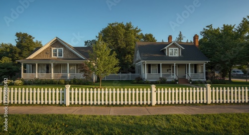 Cozy adjacent houses with a...