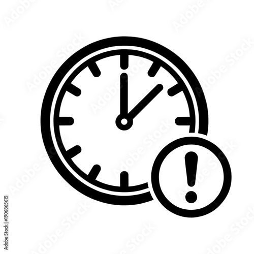 Clock Alert Icon For Time Reminder Notification