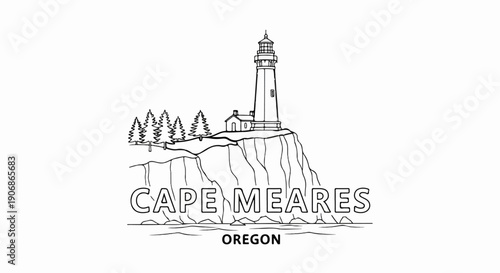 Coastal lighthouse atop rocky cliffs with trees and ocean below