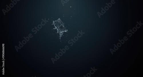 A lone splash of water caug...