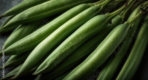 Fresh haricot beans with na...