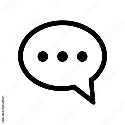 Message Bubble Icon With Three Dots Loading Animation