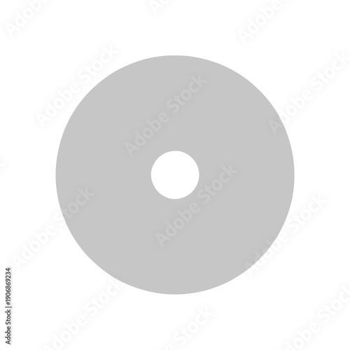 Silver Compact Disc Icon For Digital Media Storage