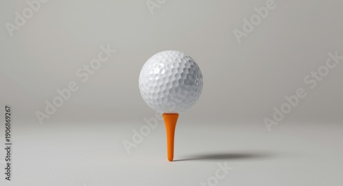 Golf ball positioned on ora...