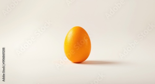 Isolated bright orange egg ...