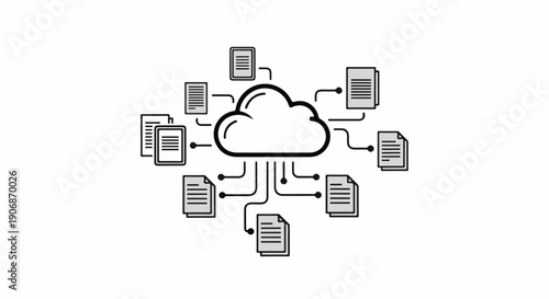 Digital cloud network connecting multiple document files