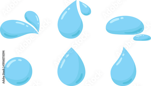 Set of water drops