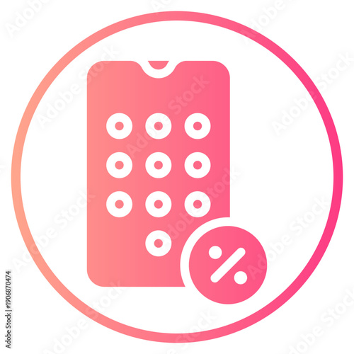 percent gradient icon