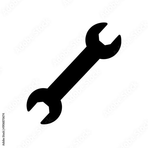 Wrench Tool Flat Vector Icon For Repair Maintenance