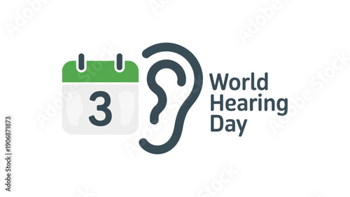 World Hearing Day Awareness Calendar Icon