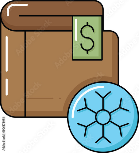 design Wallet Freeze illustration icon 