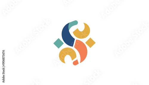 Abstract symbol representing creativity and innovation with a colorful, modern, and artistic design