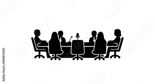 Group of People Sitting Around Table.