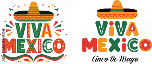 Cinco de Mayo Celebration Illustration with Mexican Symbols and Festive Elements