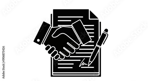 Handshake Agreement Contract Signature Document.