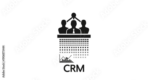 CRM Customer Relationship Management Teamwork Concept.