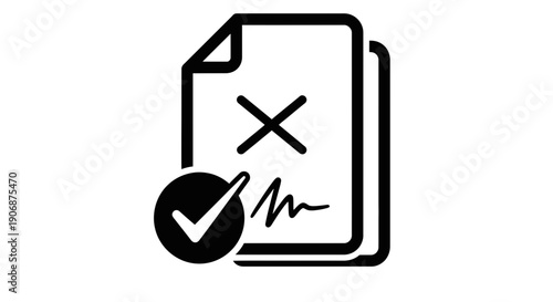 Document with Checkmark and Signature.