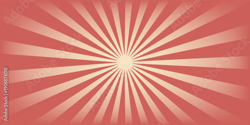 Circus background and spiral retro rays vector pattern. Vintage poster of red white sun or star burst radial lines with grunge texture, circus, carnival, summer fair or chapiteau backdrop,eps.10