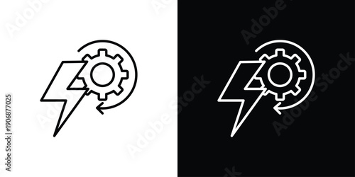 Bolt Icon Sheet Black And White