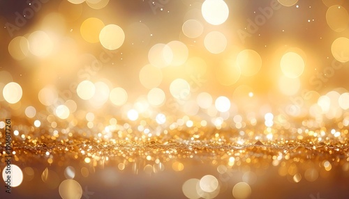 Golden Sparkle Abstract Background for Festive Celebrations and Luxury Events Glittering Bokeh Effect.