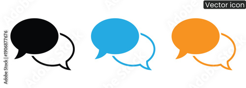 Vibrant speech bubbles for modern communication and dialogue