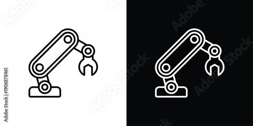 Robot Icon Sheet Black And White