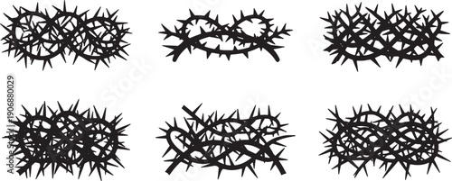 Prickly Bramble Bush Elements for Wild Landscapes