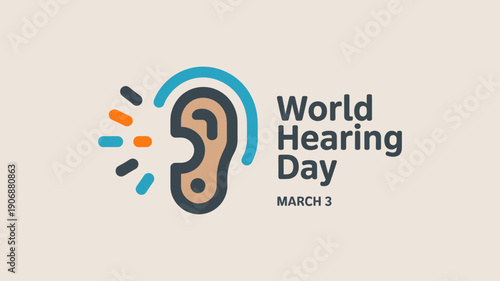 World Hearing Day Logo with Ear Icon