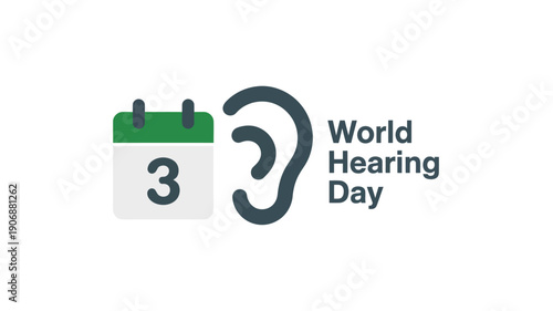 World Hearing Day Logo with Calendar
