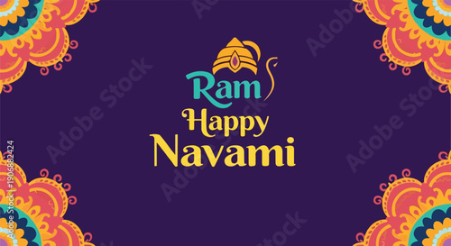 Festive greeting card with colorful decorative elements and text