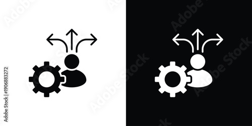 Flexible icon sheet black and white