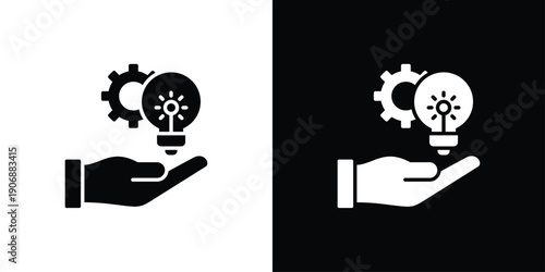 Adoption icon sheet black and white