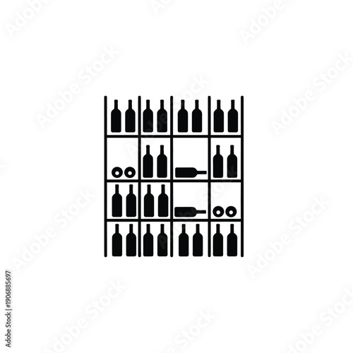 Wine rack full of various bottles storage organization display collection alcohol beverage cellar winery