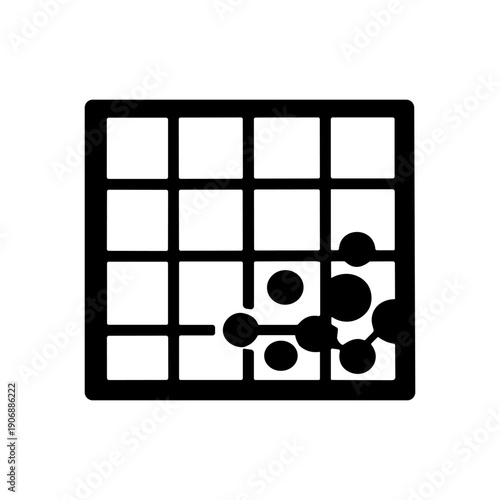 Microplate with cell culture icon. Laboratory testing vector illustration