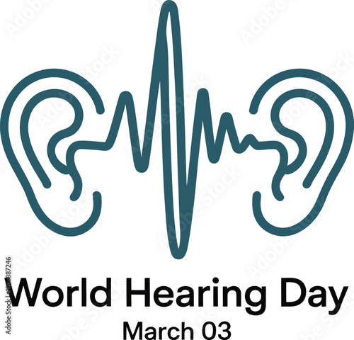 World Hearing Day Awareness Symbol