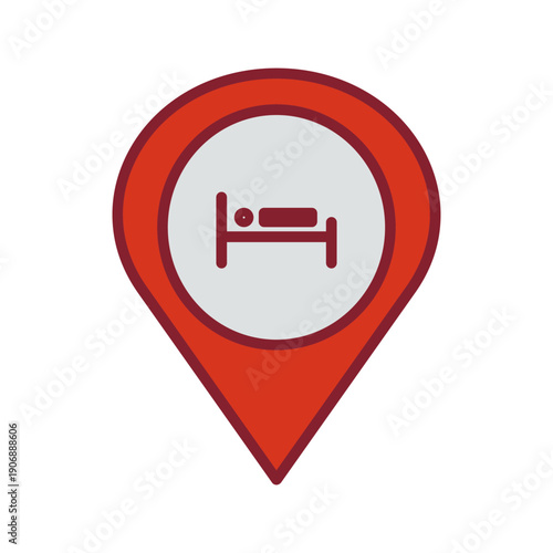 Hotel Map Icon Design