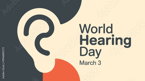 World Hearing Day Ear Illustration