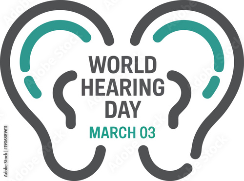 World Hearing Day Awareness Ear Icon