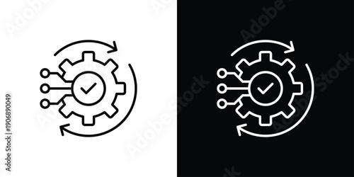 Operations icon sheet black and white