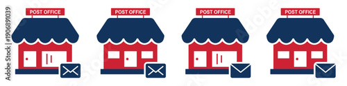 Post office mail icon, vector illustration