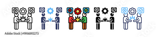 Conflict Reaction isometric icon