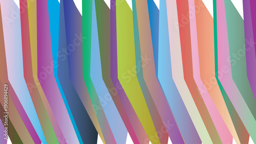 Colorful overlapping diagonal ribbons gradient background with smooth shading