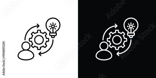 Initiative icon sheet black and white