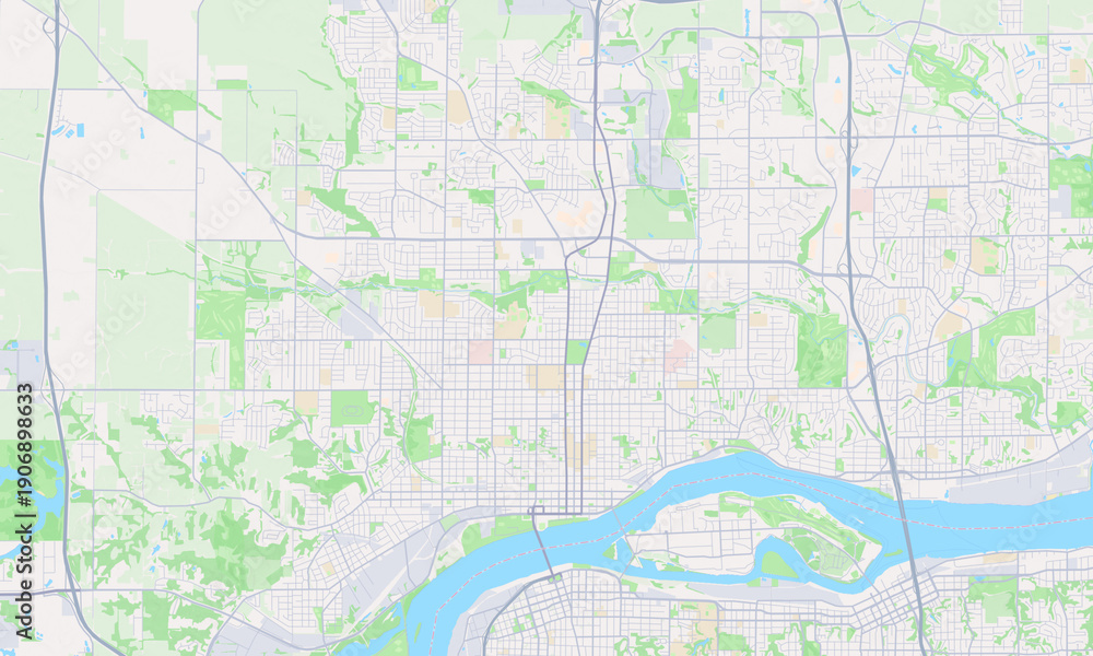 Obraz premium Davenport Iowa map